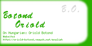 botond oriold business card